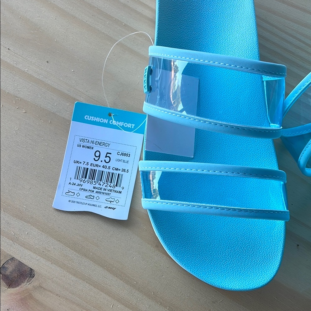Reef Vibrant Blue Slide Sandals - Picture 7 of 11